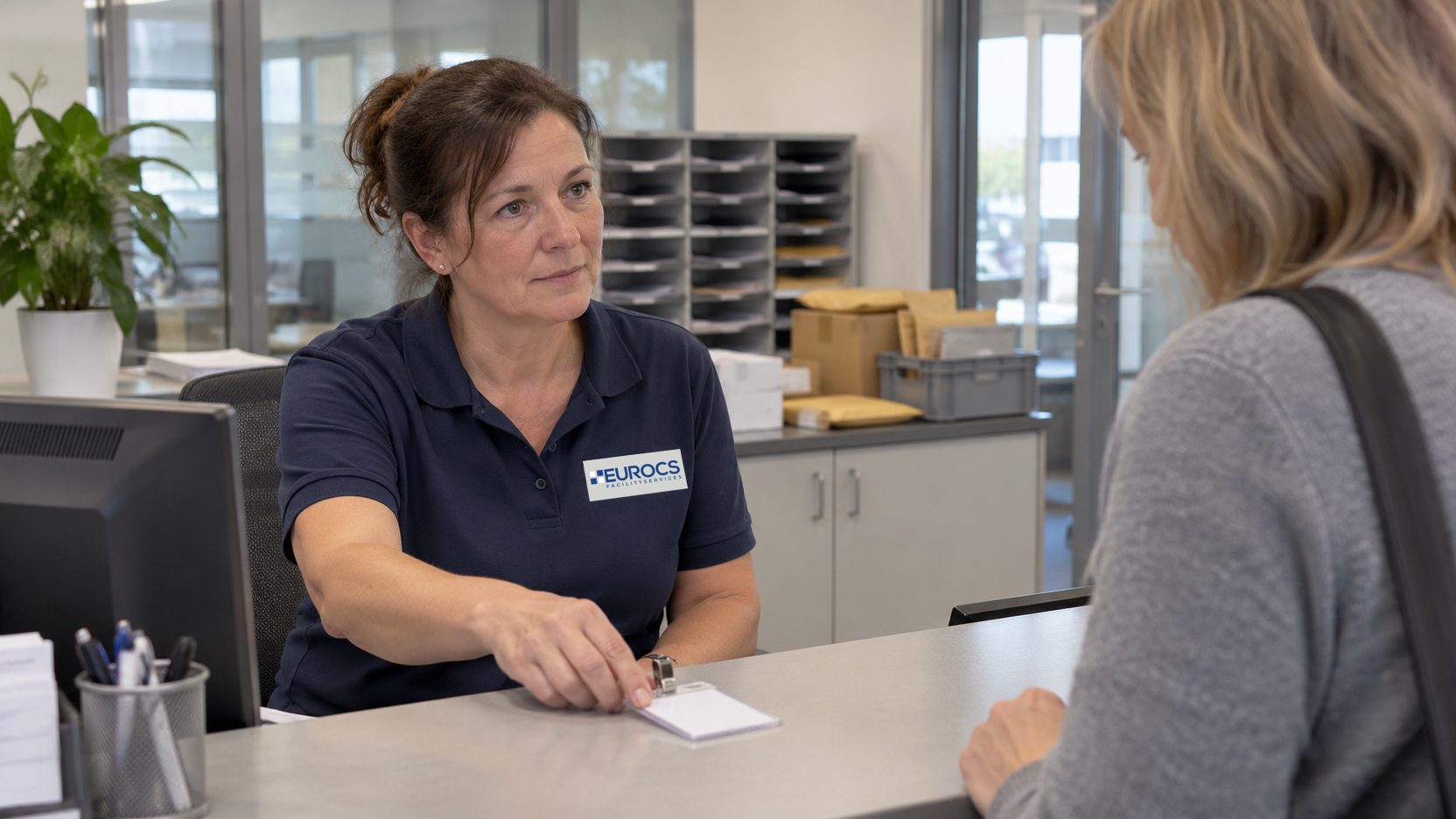 Empfangsdienst in einem Bürogebäude